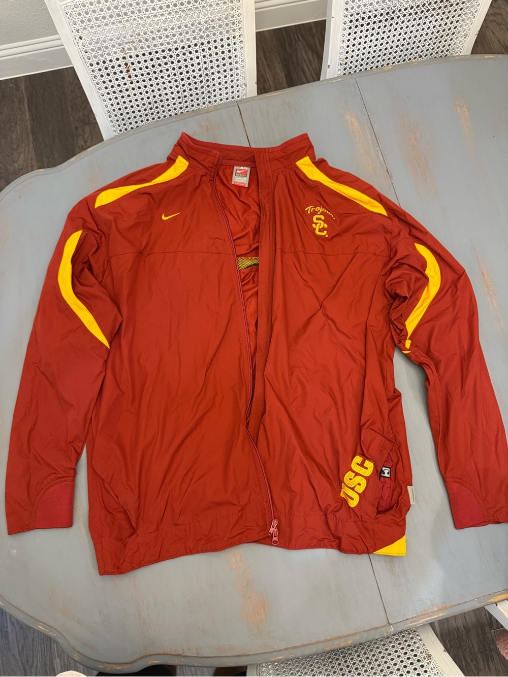 USC Trojans Nike Team Fit Storm Jacket Men’s XXL Red Gold Full Zip NCAA